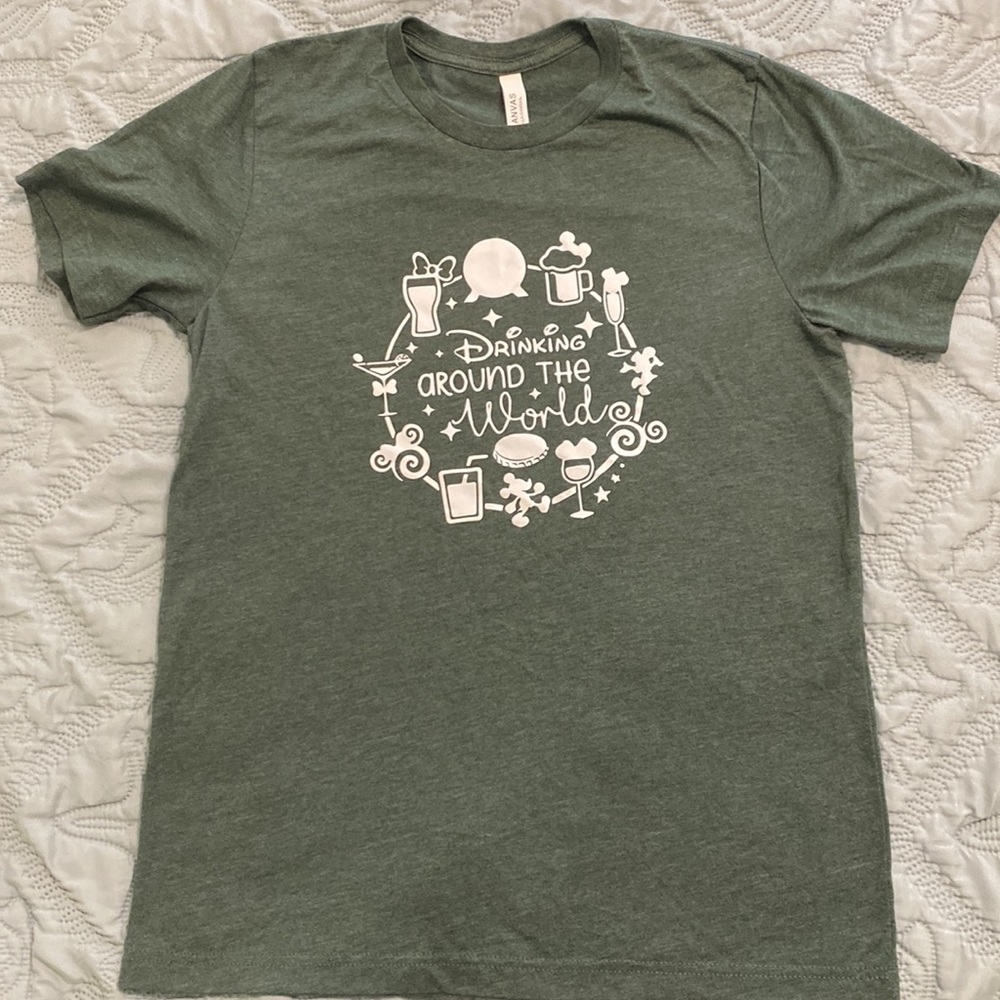 Disney drinking around the world Epcot shirt Bella+Canvas Medium - Picture 2 of 5
